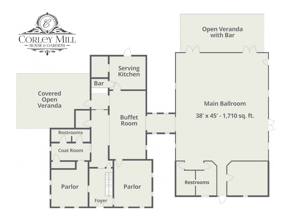 Corley Mill House Site Plan Main Level